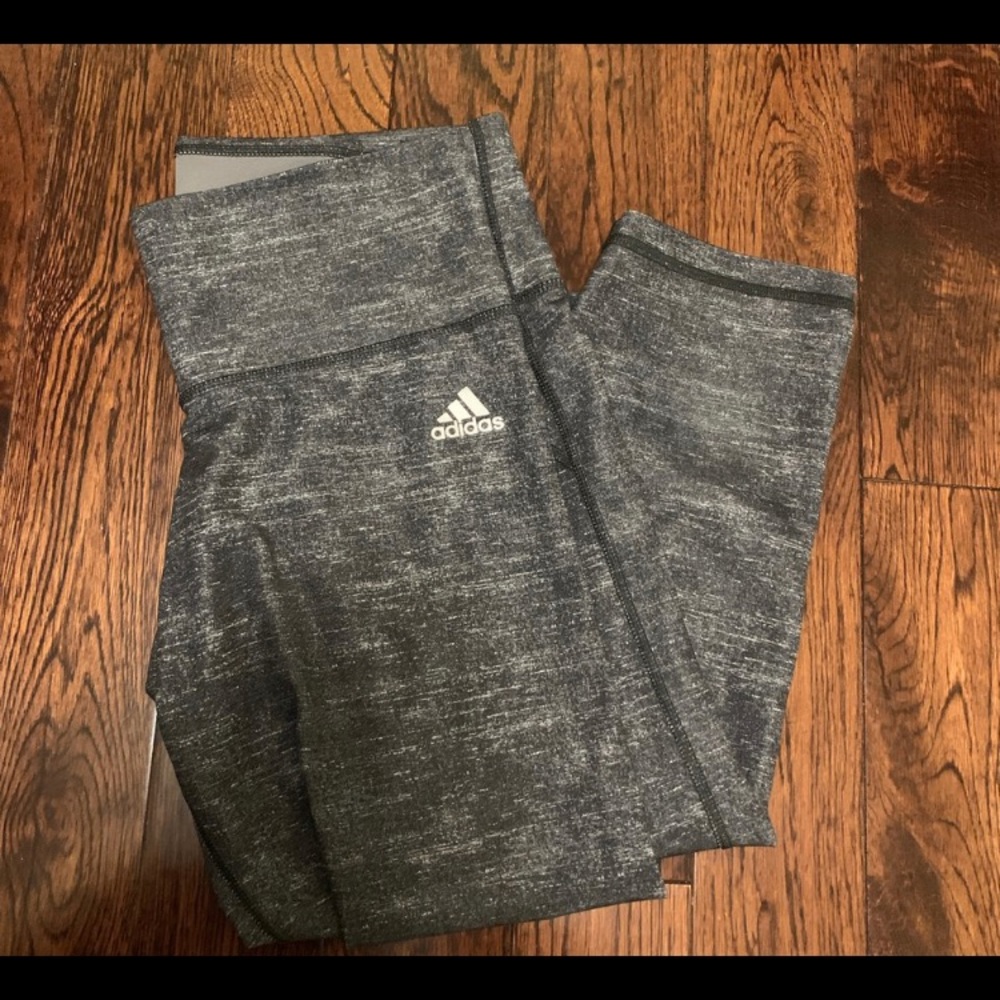 Adidas gray capri leggings size S